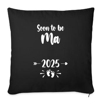 Ma Soon To Be Mom 2025 Mother Pregnant Kids Mother - Sofa pillowcase 17,3'' x 17,3'' (45 x 45 cm) - black - Front