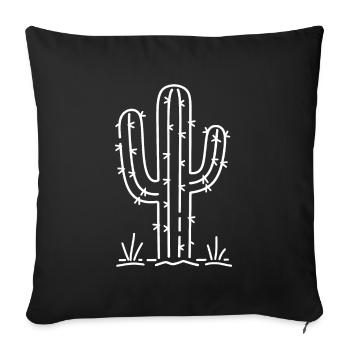 Cactus - Housse de coussin décorative 45 x 45 cm - noir - Devant