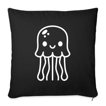 Méduse - Housse de coussin décorative 45 x 45 cm - noir - Devant