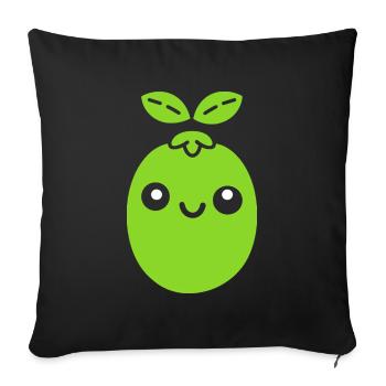 pea - Sofa pillowcase 17,3'' x 17,3'' (45 x 45 cm) - black - Front