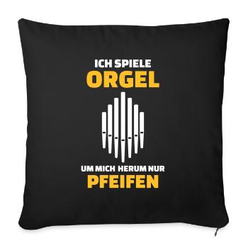 Orgel - Sofakissenbezug 45 x 45 cm - Schwarz - Vorne