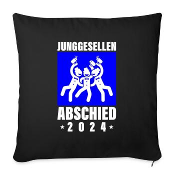 Bachelor Party 2024 Bachelor Party - Sofa pillowcase 17,3'' x 17,3'' (45 x 45 cm) - black - Front
