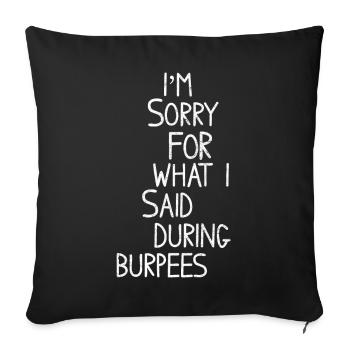 BURPEES VINTAGE - Sofakissenbezug 45 x 45 cm - Schwarz - Vorne