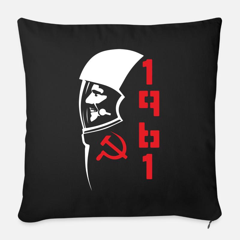 Gagarin 1961 - Sofakissenbezug 45 x 45 cm - Schwarz
