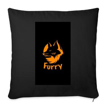 Furry Subtile Fox orange - Sofakissenbezug 45 x 45 cm - Schwarz - Vorne