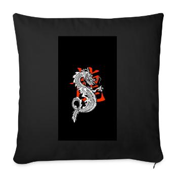 Chinese Dragon Black White - Sofakissenbezug 45 x 45 cm - Schwarz - Vorne