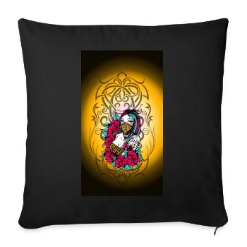 Tattoo Ink Gangster Girl Bandana Tribal Gelb - Sofakissenbezug 45 x 45 cm - Schwarz - Vorne