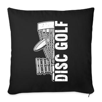 Disc Golf Disc Golfing - Sofa pillowcase 17,3'' x 17,3'' (45 x 45 cm) - black - Front