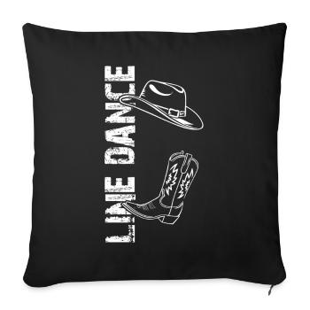 Conception de danse en ligne pour danseurs et groupe de danse - Housse de coussin décorative 45 x 45 cm - noir - Devant