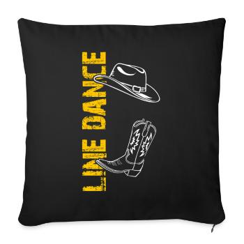 Conception de danse en ligne pour danseurs et groupe de danse - Housse de coussin décorative 45 x 45 cm - noir - Devant