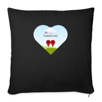 Valentine - Housse de coussin décorative 45 x 45 cm - noir - Devant