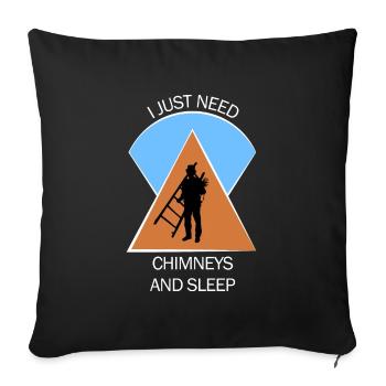 Chimney Sweep Chimney Sweep - Sofa pillowcase 17,3'' x 17,3'' (45 x 45 cm) - black - Front