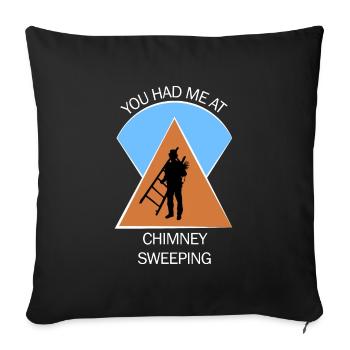 Chimney Sweep Chimney Sweep - Sofa pillowcase 17,3'' x 17,3'' (45 x 45 cm) - black - Front