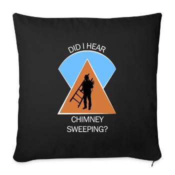 Chimney Sweep Chimney Sweep - Sofa pillowcase 17,3'' x 17,3'' (45 x 45 cm) - black - Front