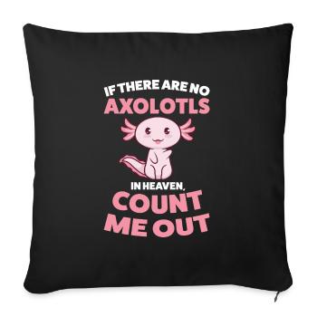 Axolotl Axolotl Tiergeschenk - Sofakissenbezug 45 x 45 cm - Schwarz - Vorne