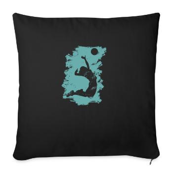 Volleyball Beach Grunge Vintage - Sofa pillowcase 17,3'' x 17,3'' (45 x 45 cm) - black - Front