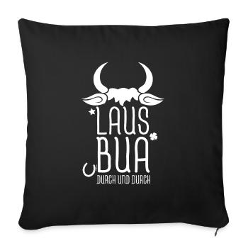 LAUSBUA Bayern Geschenk - Sofakissenbezug 45 x 45 cm - Schwarz - Vorne
