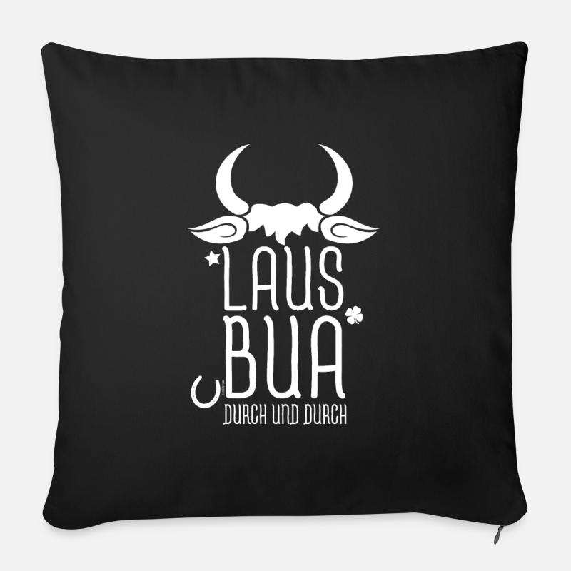 LAUSBUA Bayern Geschenk - Sofakissenbezug 45 x 45 cm - Schwarz