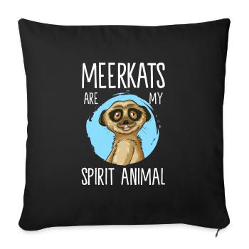 Zoo Animals Insectivores Funny - Sofa pillowcase 17,3'' x 17,3'' (45 x 45 cm) - black - Front