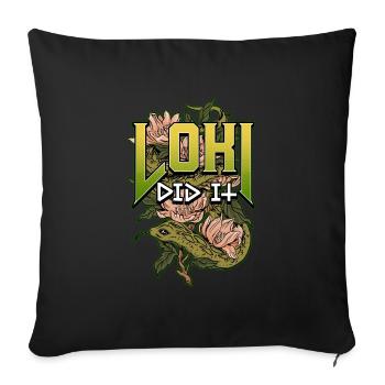 Norse Viking Mythology Design for Viking Warriors - Sofa pillowcase 17,3'' x 17,3'' (45 x 45 cm) - black - Front