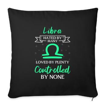 Birthday Zodiac Sign Superstition Star - Sofa pillowcase 17,3'' x 17,3'' (45 x 45 cm) - black - Front