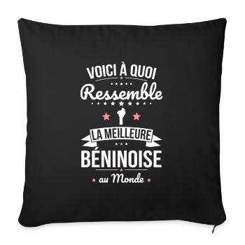 Voici à quoi ressemble la meilleure Béninoise - Housse de coussin décorative 45 x 45 cm - noir - Devant
