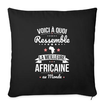Voici à quoi ressemble la meilleure Africaine - Housse de coussin décorative 45 x 45 cm - noir - Devant