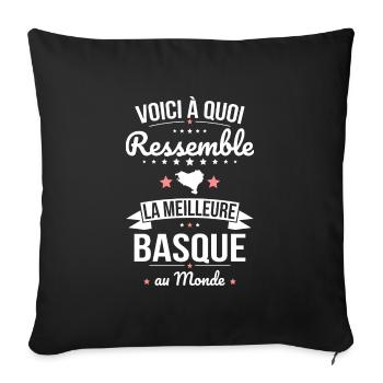 Voici à quoi ressemble la meilleure Basque - Housse de coussin décorative 45 x 45 cm - noir - Devant