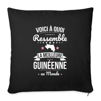 Voici à quoi ressemble la meilleure Guinéenne - Housse de coussin décorative 45 x 45 cm - noir - Devant