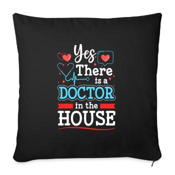 Doctor Student Pain - Sofa pillowcase 17,3'' x 17,3'' (45 x 45 cm) - black - Front