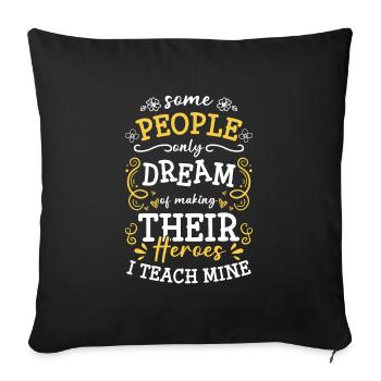 Helping to save everyday heroes - Sofa pillowcase 17,3'' x 17,3'' (45 x 45 cm) - black - Front