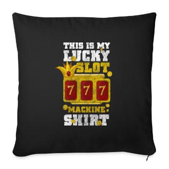Slot Machine Money Gambler Slot Machine - Sofa pillowcase 17,3'' x 17,3'' (45 x 45 cm) - black - Front