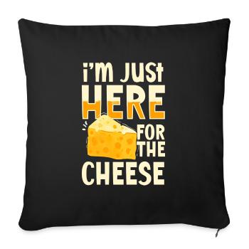 Cheese Lover Cheddar Gouda Cheesecake - Housse de coussin décorative 45 x 45 cm - noir - Devant