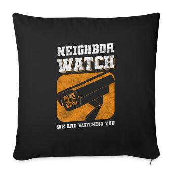 Nachbarn Freundschaft Dorf Mitbewohner - Sofakissenbezug 45 x 45 cm - Schwarz - Vorne