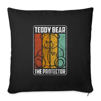 Teddy Bear Offspring Enfance Famille - Housse de coussin décorative 45 x 45 cm - noir - Devant