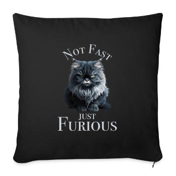 Not Fast just Furious - Sofa pillowcase 17,3'' x 17,3'' (45 x 45 cm) - black - Front