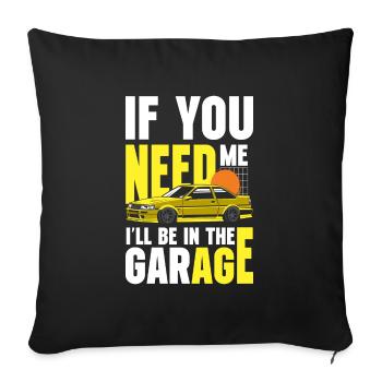 Tuning Racing Cars - Sofa pillowcase 17,3'' x 17,3'' (45 x 45 cm) - black - Front