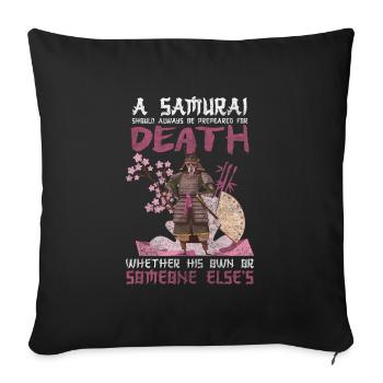 Samurai Aikido Ronin - Sofa pillowcase 17,3'' x 17,3'' (45 x 45 cm) - black - Front