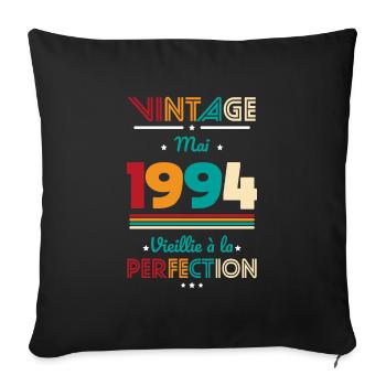 30th Anniversary - Vintage - May 1994 - Sofa pillowcase 17,3'' x 17,3'' (45 x 45 cm) - black - Front
