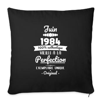 40th Anniversary - June 1984 Original - Sofa pillowcase 17,3'' x 17,3'' (45 x 45 cm) - black - Front