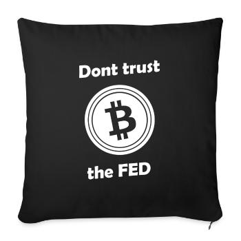 Trust Bitcoin - Sofa pillowcase 17,3'' x 17,3'' (45 x 45 cm) - black - Front