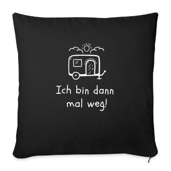 Die Camper - Sofakissenbezug 45 x 45 cm - Schwarz - Vorne