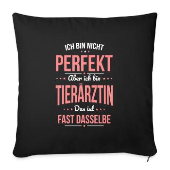 Je ne suis pas parfait, mais je suis vétérinaire - Housse de coussin décorative 45 x 45 cm - noir - Devant