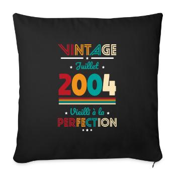 20 Year Anniversary - Vintage - July 2004 - Sofa pillowcase 17,3'' x 17,3'' (45 x 45 cm) - black - Front