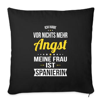 My Wife Is Spanish - Gift Idea Humor - Sofa pillowcase 17,3'' x 17,3'' (45 x 45 cm) - black - Front