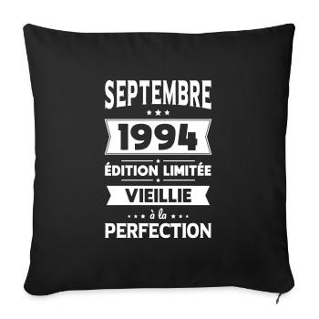 30th Anniversary - September 1994 Perfection - Sofa pillowcase 17,3'' x 17,3'' (45 x 45 cm) - black - Front