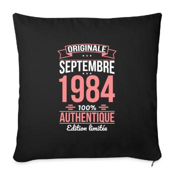 40th Anniversary - Original - September 1984 - Sofa pillowcase 17,3'' x 17,3'' (45 x 45 cm) - black - Front