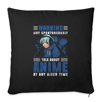 Japon Gaming Waifu - Housse de coussin décorative 45 x 45 cm - noir - Devant