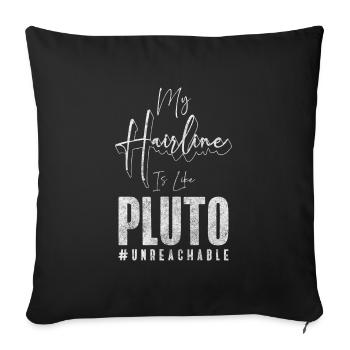 Hairstyle Old Bald Man Irony - Sofa pillowcase 17,3'' x 17,3'' (45 x 45 cm) - black - Front