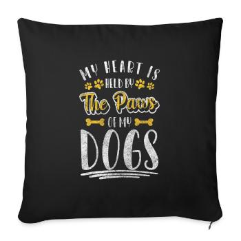 Dog Owner Best Friend Dog Owner - Sofa pillowcase 17,3'' x 17,3'' (45 x 45 cm) - black - Front